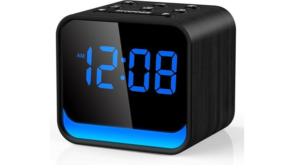 wooden radio alarm clock