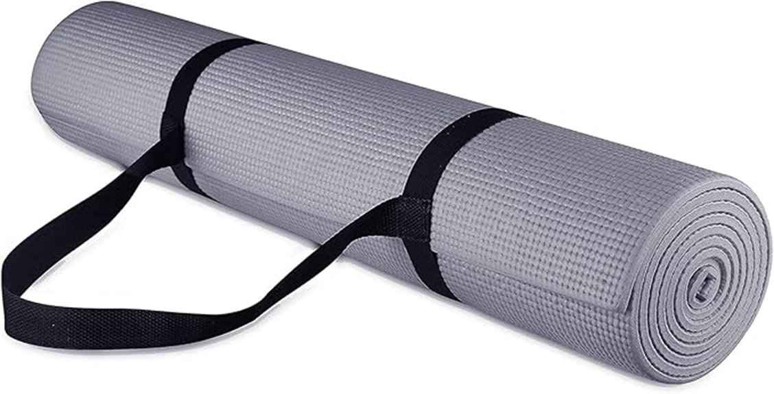 yoga mat with strap