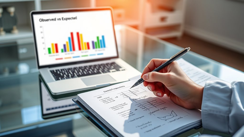 compare observed versus expected