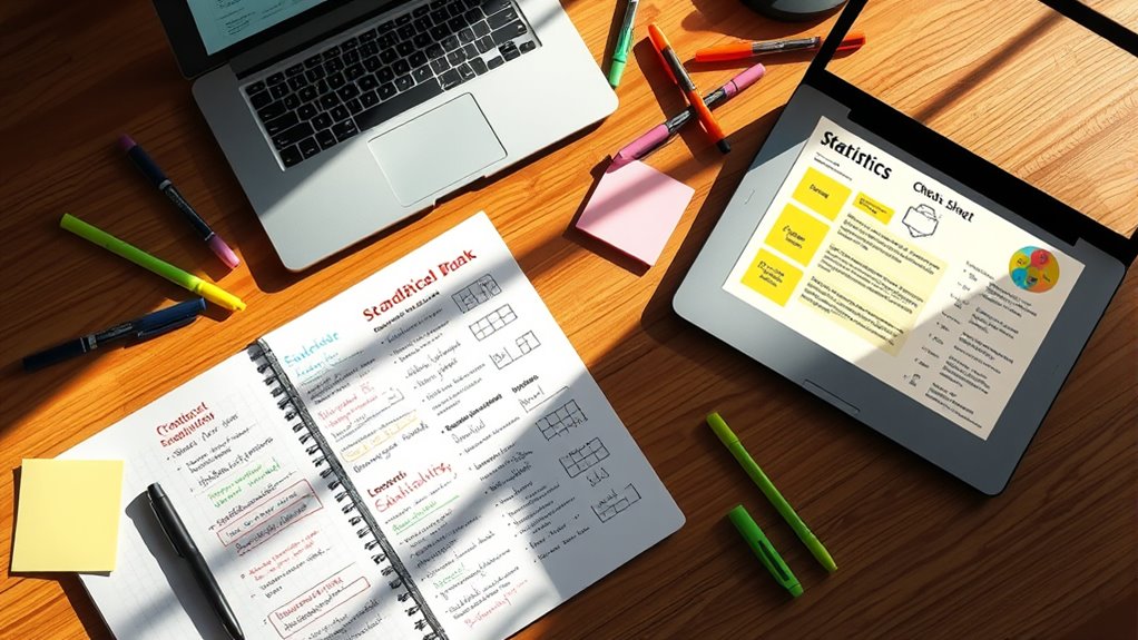 create focused statistical cheat sheet