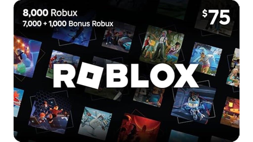 robux gift card eight thousand