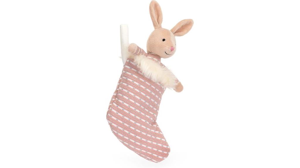 shimmer bunny stocking toy
