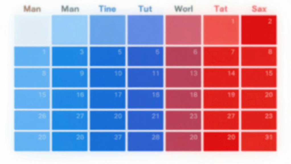 effective calendar heatmap design