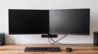 space efficient dual monitor setup