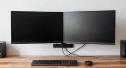 space efficient dual monitor setup