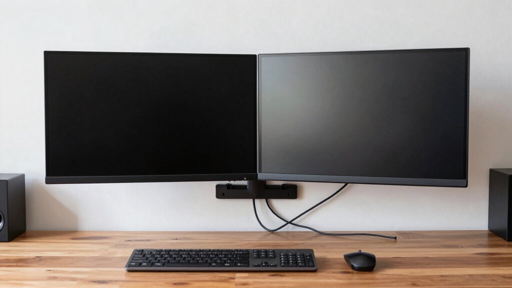 space efficient dual monitor setup