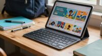 student tablet keyboard debate