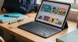 student tablet keyboard debate