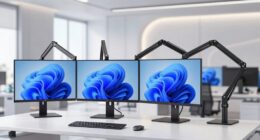 top dual monitor mount