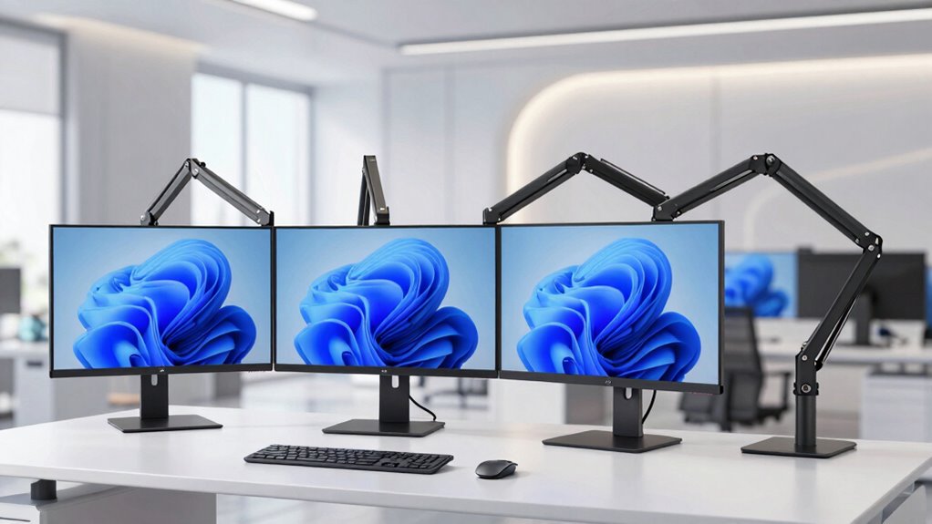top dual monitor mount