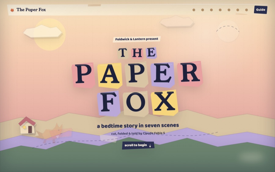 The Paper Fox — a bedtime story in seven scenes