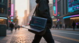 A Walkable ASCII Cyberpunk City In One HTML File [Video]