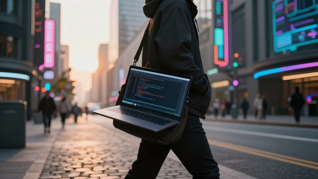 A Walkable ASCII Cyberpunk City In One HTML File [Video]